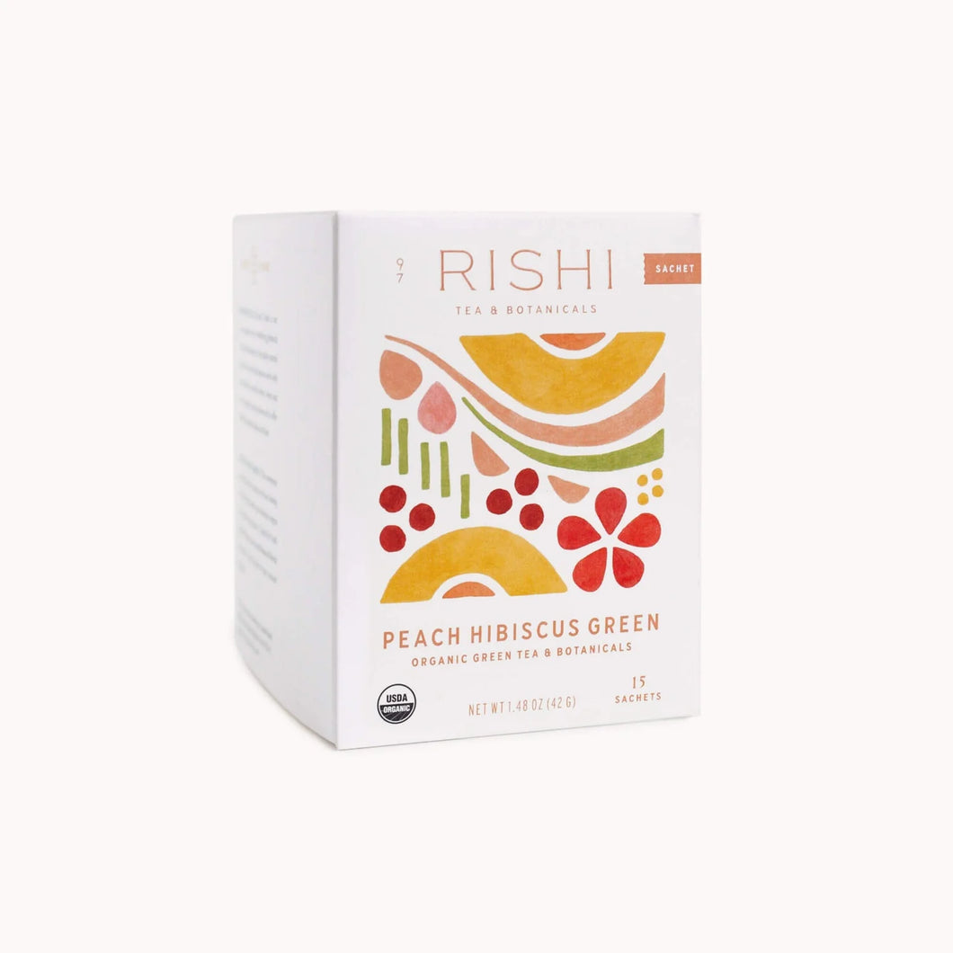 Rishi Organic Peach Hibiscus Green
