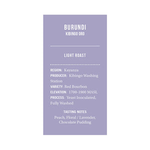 Cupping Room Collection - Burundi Kibingo Oro