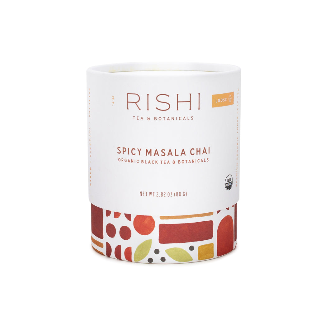 Rishi Spicy Masala Chai Loose Leaf Tube  (80 g)